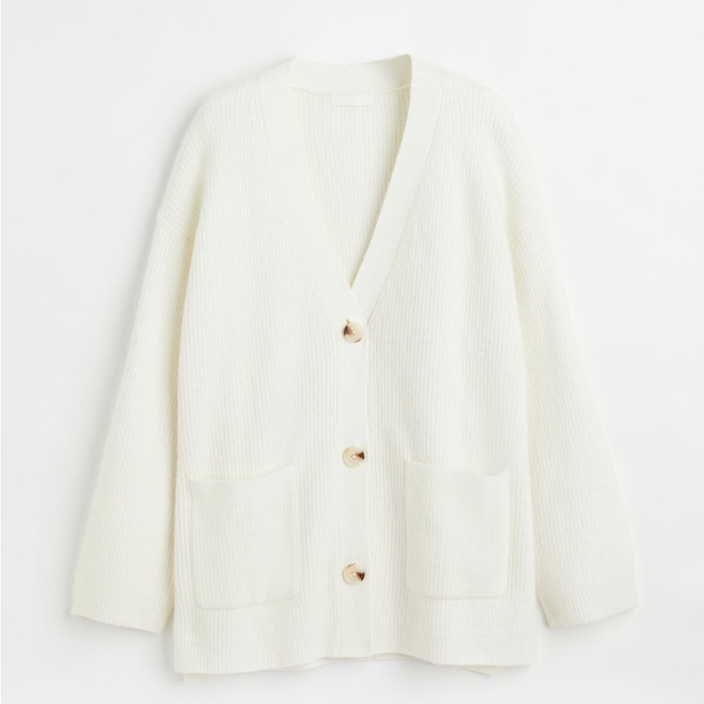 Oversized White Cardigan